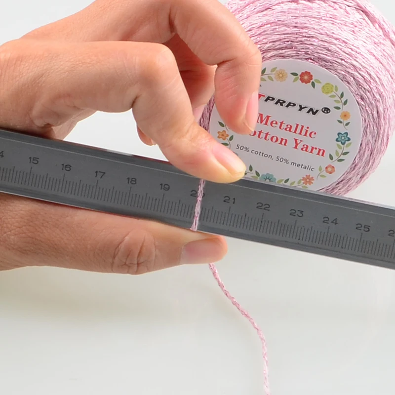 50g 150M Metallic Cotton Yarn For Knitting Crocheting Knitted DIY Hollow Yarns crochet metallized Line threads Hand Knit knitting yarn crochet yarn cotton knitting yarn metallic yarn