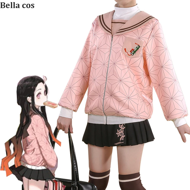 Костюм для косплея Demon Slayer Kimetsu no Yaiba Kamado Nezuko платье лолиты JK униформа повседневная