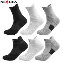 Спортивные носки NEENCA для мужчин, бега, баскетбола, дышащие противоскользящие носки для езды на велосипеде, прогулок, женские уличные носки, хлопковые спортивные носки без пота Спортивные носки NEENCA для мужчин, бега, баскетбола, дышащие противоскользящие носки для езды на велосипеде, прогулок, женские уличные носки, хлопковые спортивные носки без пота