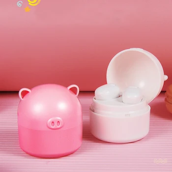 

Multiple Colour Mini Cute Pig TWS Wireless Bluetooth Earphone In-Ear Stereo Earpiece With Charging Case For iphone and Android