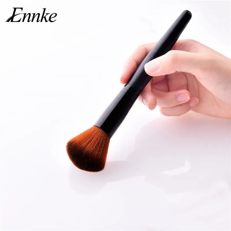

ENNKE Black Handle Makeup Brushes Set Large Powder Brush Blending Highlighter Blush Foundation Brush Eyebrow Eyelash Make Up
