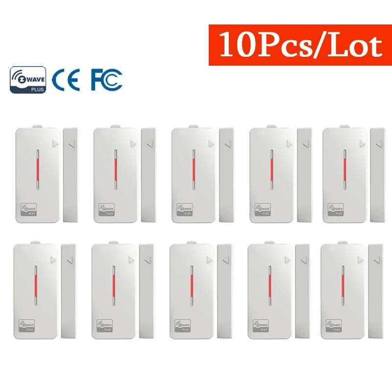 

10 шт./лот Z-wave плюс умный дом двери/оконный Датчик Контакта Z wave Smart Домашней Автоматизации датчик мощности с батарейным питанием