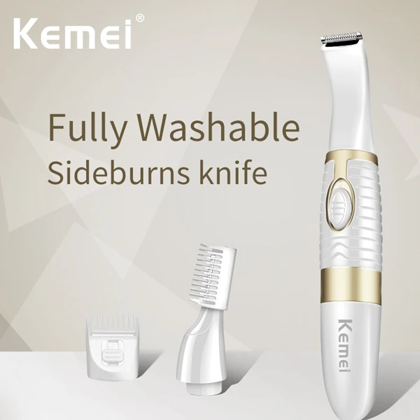 Kemei KM-5002, 2 в 1, электрическая машинка для стрижки волос, стрижки бровей, бритва для домашних животных, триммер для волос на ногах, часть бикини, бритва(без аккумулятора