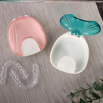 

Press-to-Open Dental False Teeth Cleaning Box Denture Bath Container Retainer Holder Case Small Teeth Box Travel Outdoor Boxes