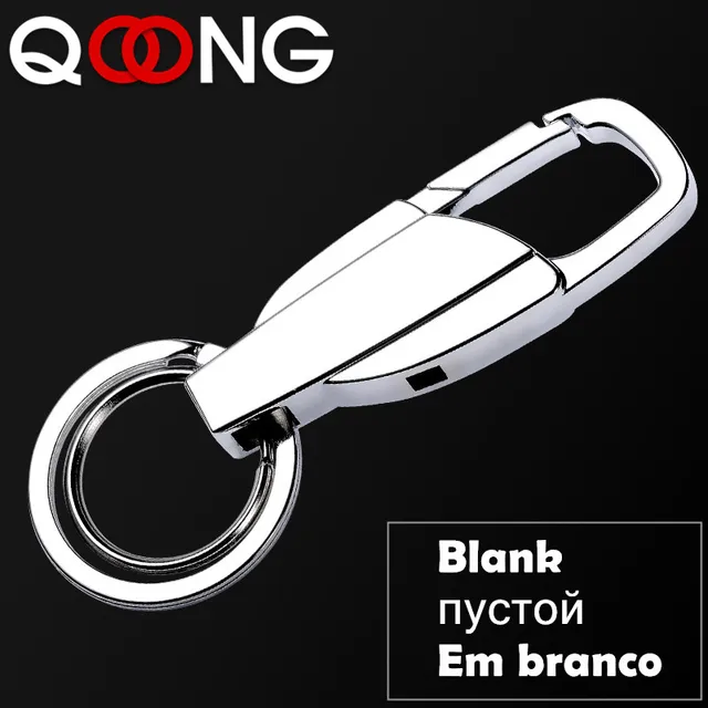 Custom Lettering 2 Color Men Women Keyrings KeyChains For Car Chaveiro Innovative Key Chains Rings Holder For Man Best Gift  Y10 Blank-silver
