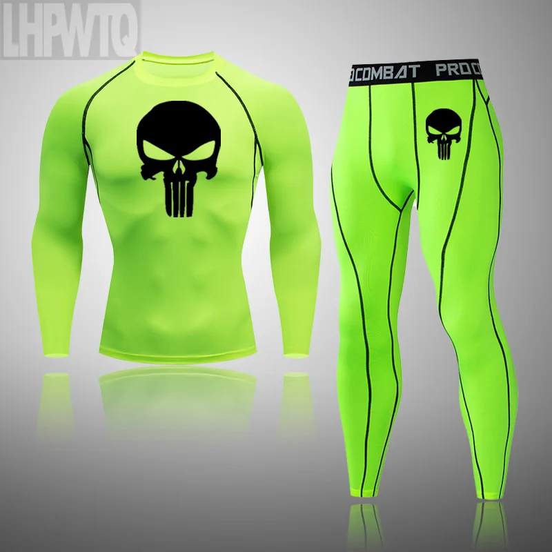 Men's Thermal Underwear Winter Ski Suit Sports Suits Compression Set Skin Tights Training Gym Fitness Clothing thermal underwear set