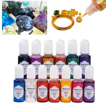 

Quick Drying Highly Concentrated Odorless Home Dye 13 Colors Portable Jewelry Making Resin Pigment Handmade DIY Crafts Liquid