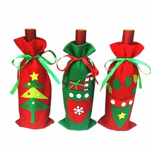 Забавная Рождественская бутылка вина Обложка сумка Navidad банкет Рождество ужин вечерние плюшевые забавные Снеговики Настольный Декор Новогодний подарок