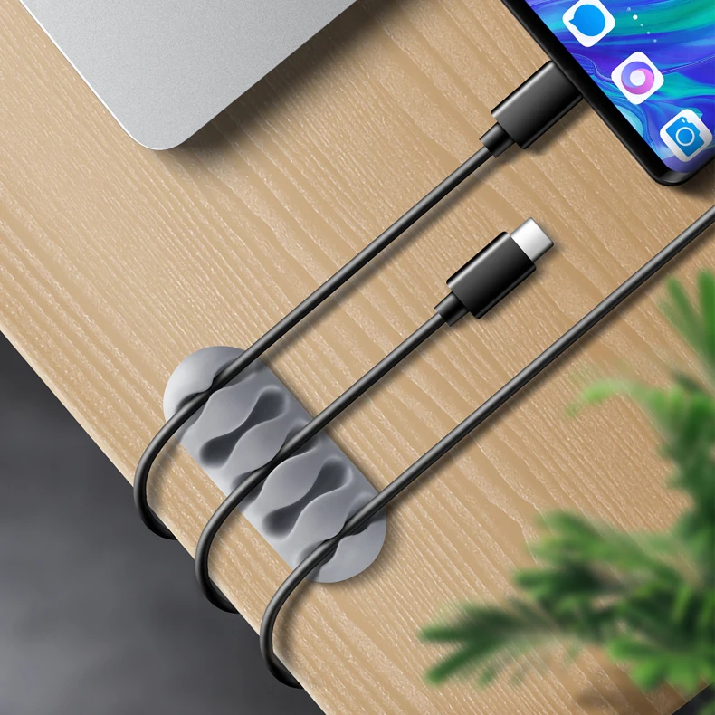 BUBM ЦВЕТНОЙ кабель органайзер USB кабель намотки гибкий кабель управления кабель с зажимами держатель для мыши наушники