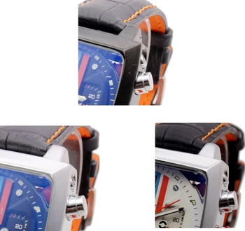 

Classic New Men Automatic Mechanical Watch Silver Black Leather Sport Watches