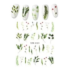 

3D Nail stickers Sliders Manicure Sticker Water Transfer Decals DIY Flower Leaves Nail Art Decorations Stickers for Nails
