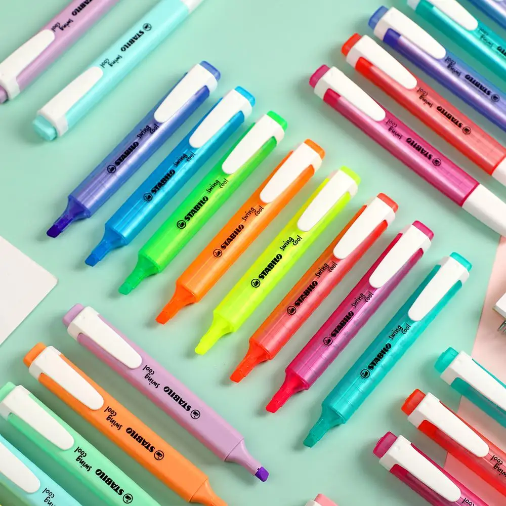 JIANWU 6 шт или 8 stablio SwingCool color highlighter Cute creative Macaroon флуоресцентная ручка маркер