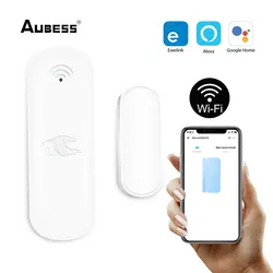 Aubess EWeLink Smart WiFi Door Sensor Door Open / Closed Detectors App Notification Alert Security Alarm Support Alexa Google
