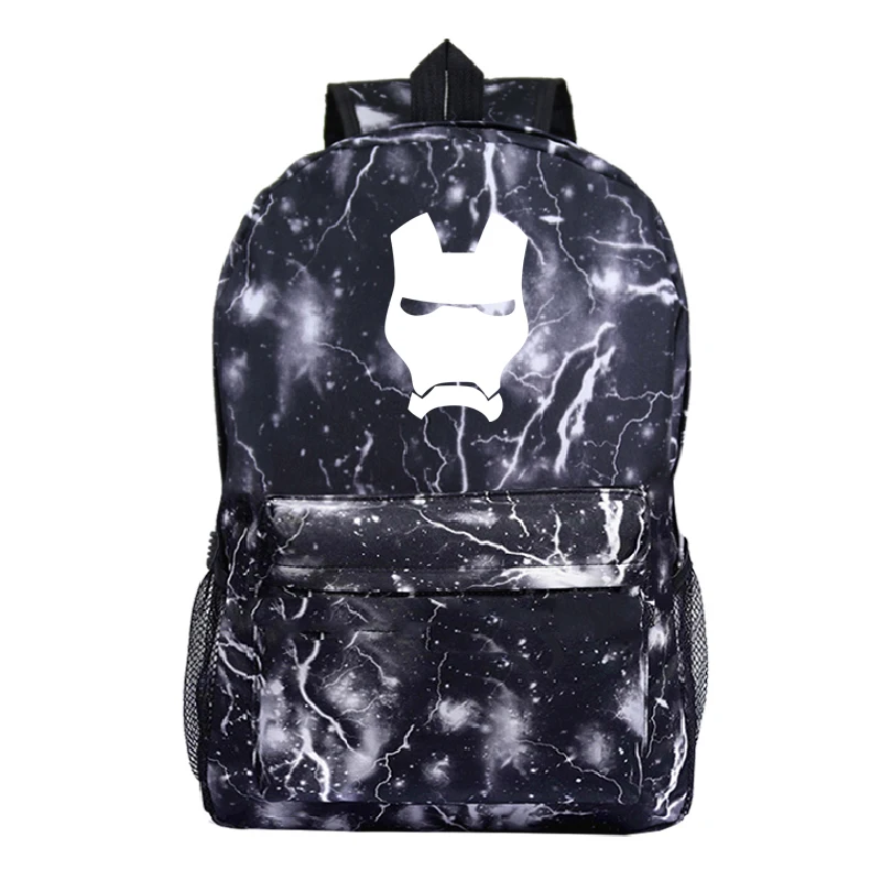 4 Marvel комикс супергерой рюкзак Железный человек Mochila печать обратно в школу сумка для подростков нейлоновый мешок рюкзак - Цвет: 4