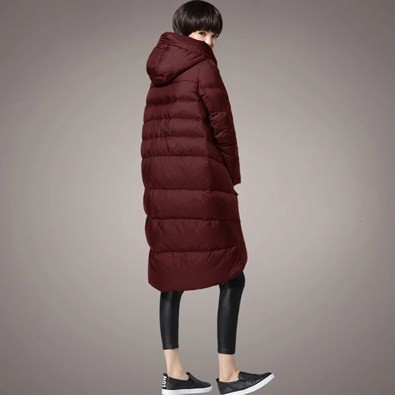 TWOTWINSTYLE, ассиметричное хлопковое пальто, женское, с капюшоном, с воротником, с длинным рукавом, свободные, Осень-зима, парки, Женская мода