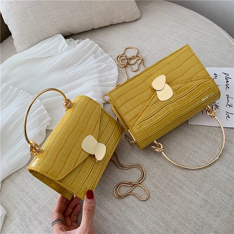 

Textured Bag Western Style WOMEN'S Bag 2019 Popular New Style Korean-style Stone Pattern Chain Shoulder Bag Fashion Handbag