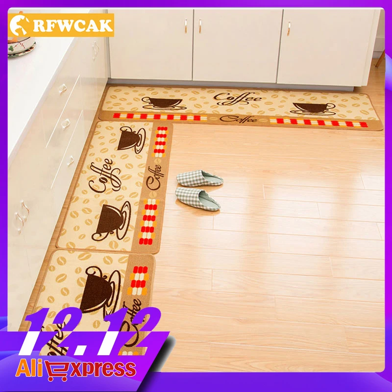 

Can Be Customized Wholesale Classical European Style Kitchen Non-slip Absorbent Decorative Rectangular Short Hair Mixed Mat
