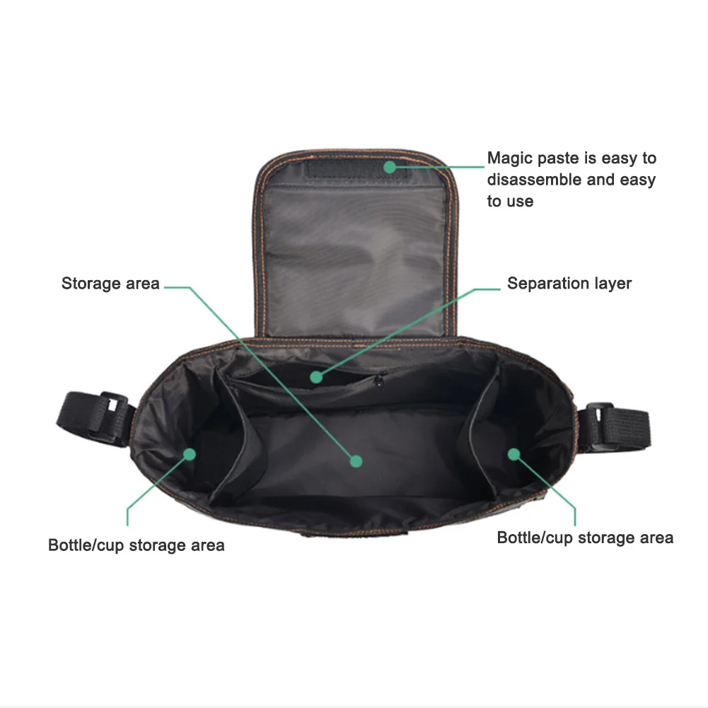 Baby Diaper Bag Mommy Stroller Bags Universal Baby Stroller Organizer Bag Cup Holders Extra-Large Storage Space Baby Accessories