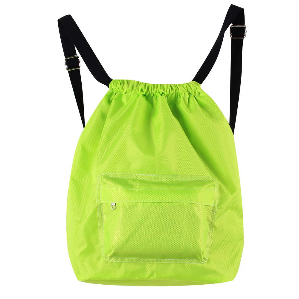 Рюкзак на шнурке, водонепроницаемый, унисекс, спортивная сумка для хранения с сухим мокром разделенным отделением для улицы, пляжа, плавания, кемпинга - Цвет: Green