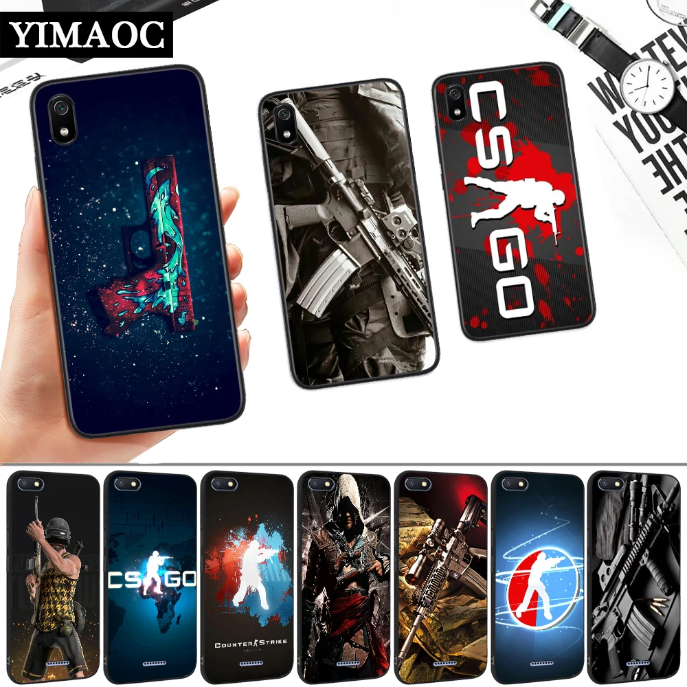 Counter Strike CS and PUBG Silicone Soft Case for Redmi 4A 4X 5 Plus 5A 6 Pro 6A 7 7A S2 Go K20 Note Prime 8 |