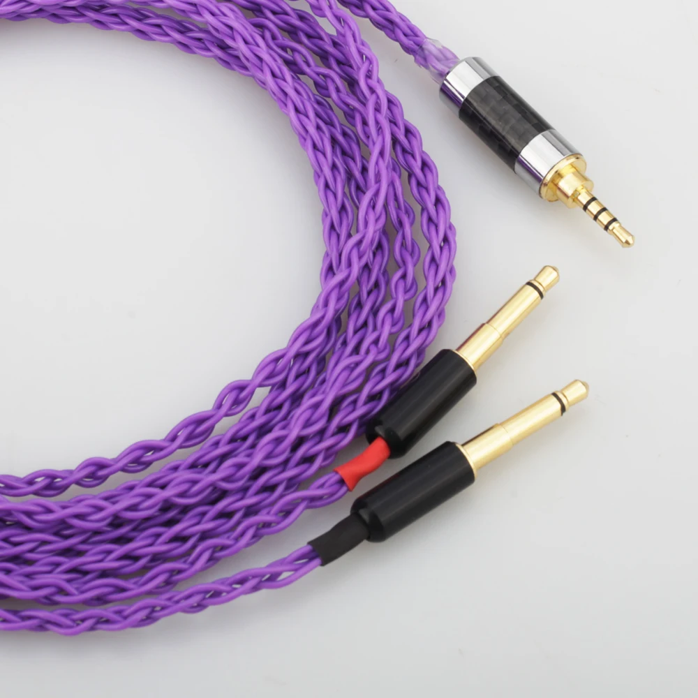 Audiocrast HIFI Silver Plated Headphone Upgrade Cable for Meze 99 Classics Focal Elear T1P T5P t1 MDR Z7 D600 D7100 Headphones