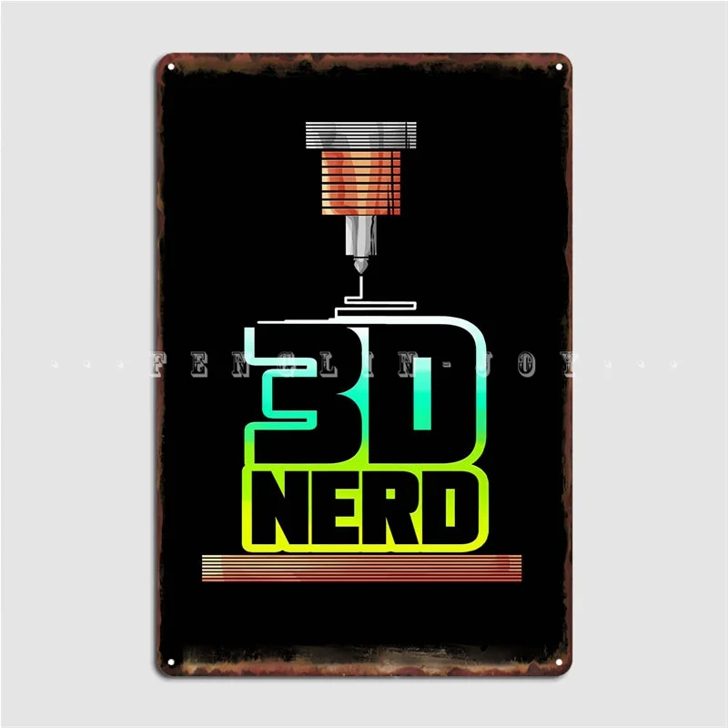3d принтер Nerd металлические таблички с знаками проектирование пещер паб стены