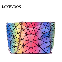 LOVEVOOK сумки через плечо для женщин складная сумка через плечо с ретро женские роскошные дизайнерские геометрические сумки Радуга