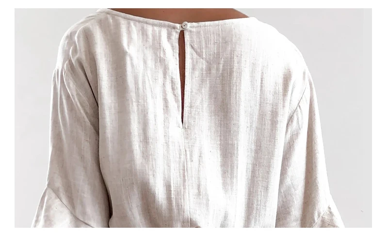 DICLOUD Casual Solid Cotton Linen Dresses Women Summer Short Sleeve V Neck Mini Party Dress Ladies A-line Summer Outfit