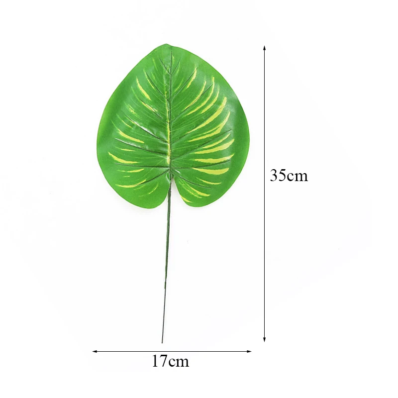 1 шт. искусственные пальмовые листья монстеры в форме листьев зеленые растения Свадебные украшения DIY дешевые цветы композиция растительный лист - Цвет: 11A