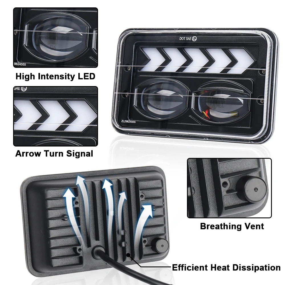 4x6 sealed beam led headlight (5)