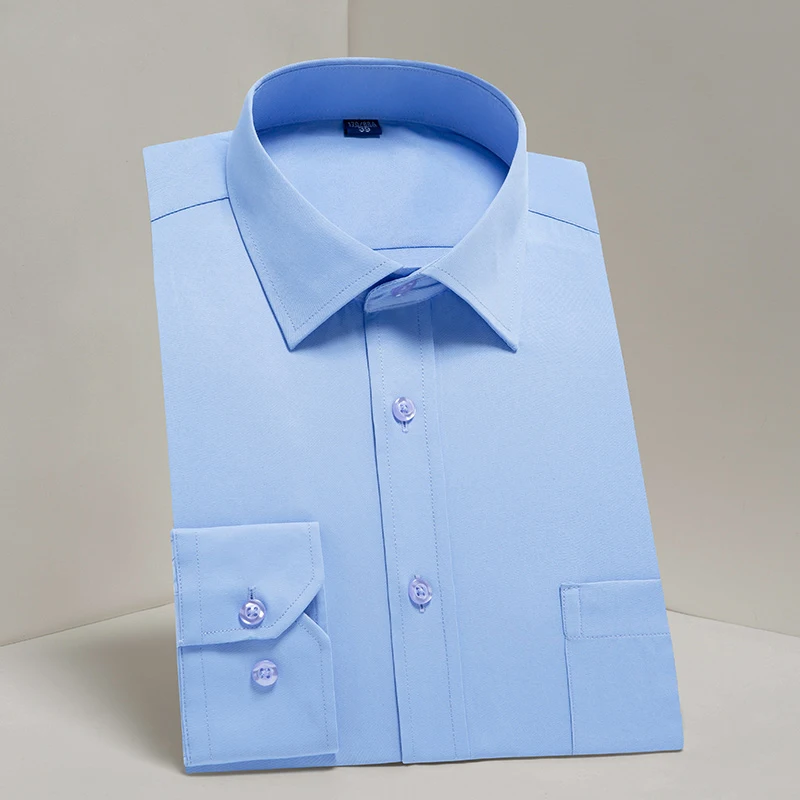 Мужская рубашка с длинным рукавом, тонкая брендовая мужская рубашка, дизайнерская Высококачественная однотонная мужская одежда, подходит