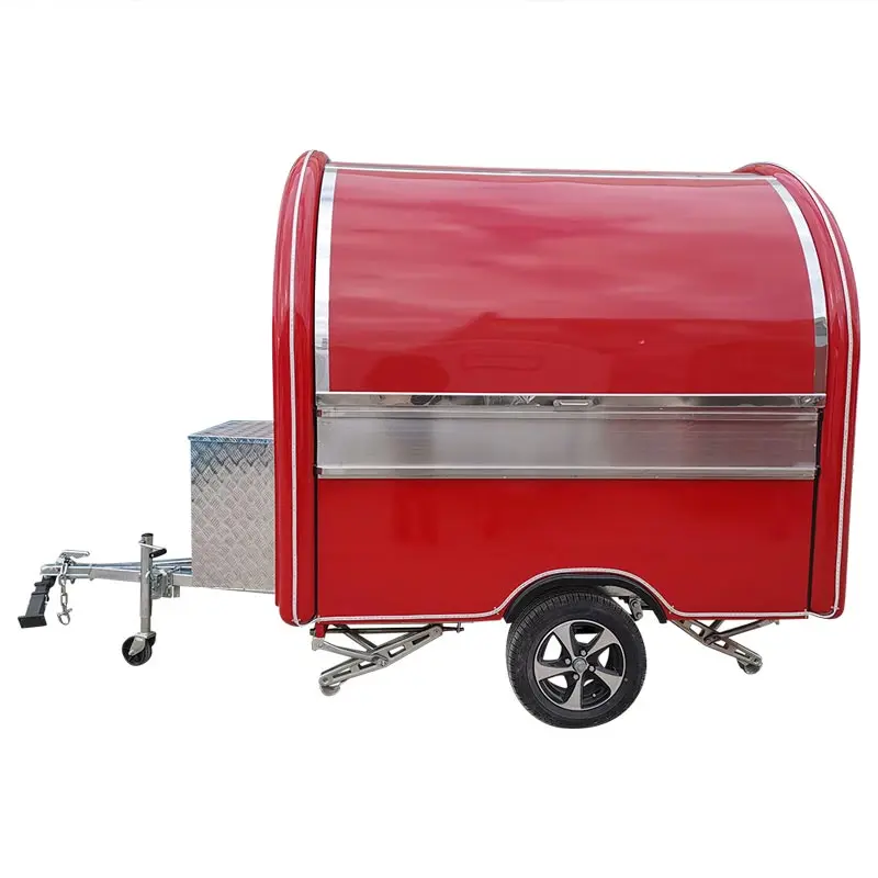

Red Food Truck Catering Food Trailer Small Snack Trailer
