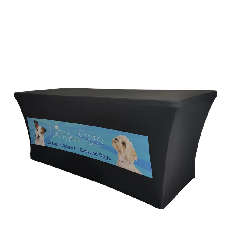 Stretch 6ft пользовательского типа прямоугольной формы спандекс моющиеся настольные ткани продвижение счетчик столы - Цвет: Stretch