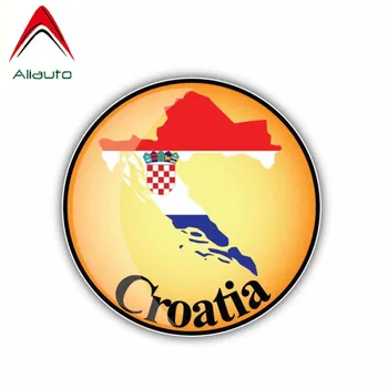 

Aliauto Croatia Round Map Flag Car Accessories Sticker Sunscreen Waterproof Reflective Decoration Decal for Seat VW,11cm*11cm