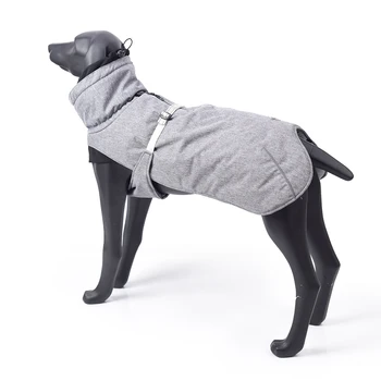 

New Style Dog Winter Jacket with Waterproof Warm Polyester Filling Fabric-（gray，size S）
