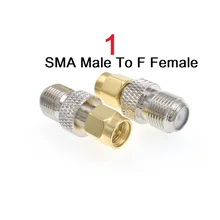  Gold SMA Male To F Female F Connector To SMA RF Connector Adapter 