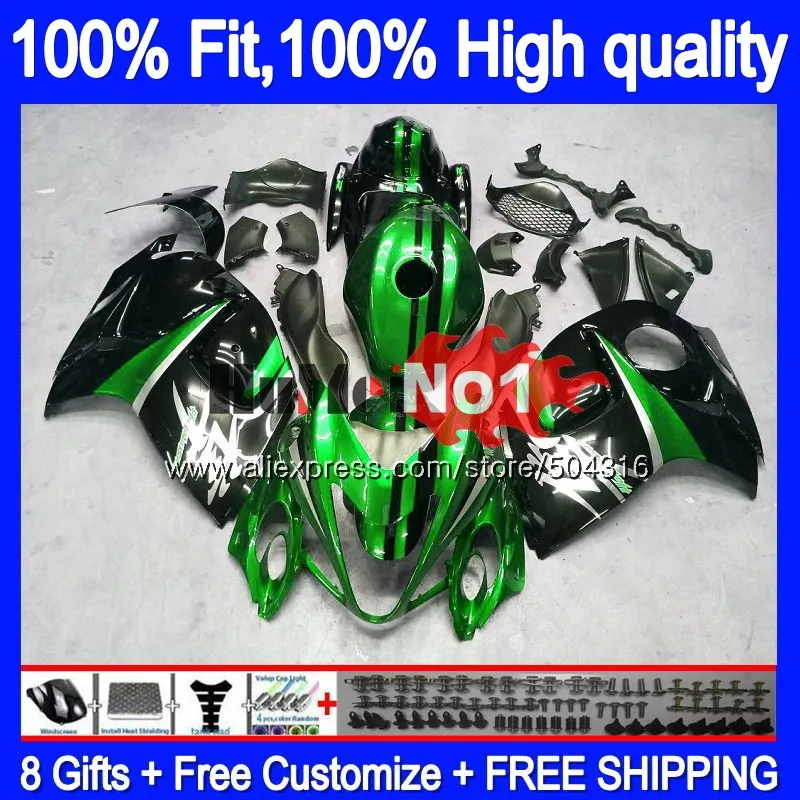 Инъекции для SUZUKI Hayabusa GSXR 1300 GSXR-1300 29MC. 112 GSXR1300 2008 2009 2010 2011 2012 08 09 10 11 12 Цвета: зеленый, черный обтекатель