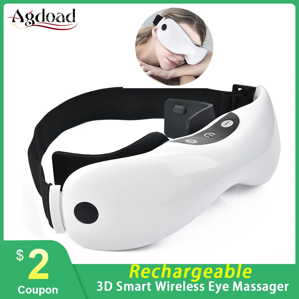 

3D Wireless Eye Massager Electric Vibration EMS Pulse Acupoints Massage Device for Eye Fatigue Relief Dark Circle Removal
