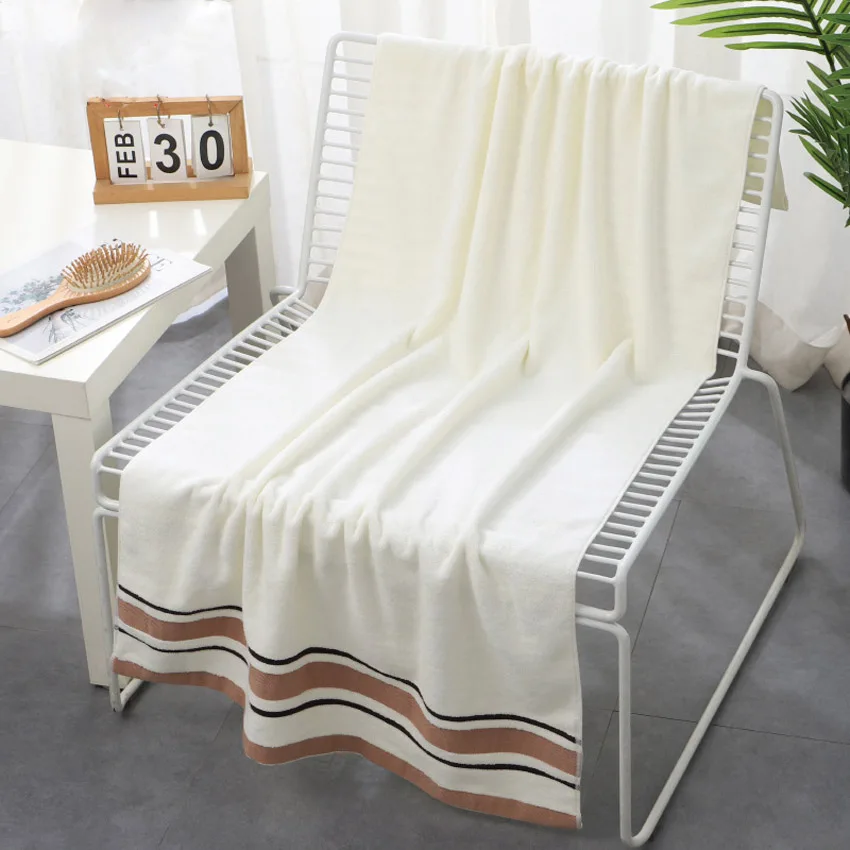 Striped Thick Bath Towels Cotton Hand Face Hair Towel Soft Comfortable Family Bathroom Hotel Adult Children Toalhas De Banho