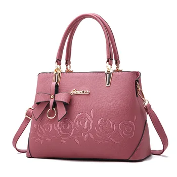 

Women's bag 2020 new PU leather ladies handbag fashion solid color shoulder bag messenger bag