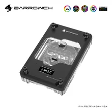 

BARROWCH CPU Cooler For AMD RYZEN AM4/AM3+/FM2+ Water Cooling Block LED Digital Display Heatsink, FBLTFHA-04N V2A