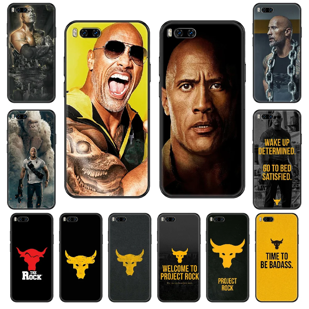 Чехол для телефона Rock Dwayne Johnson Xiaomi Mi 6 8 9 A1 2 3 Max3 Mix2 Mix2S X T Lite Pro Черный силиконовый