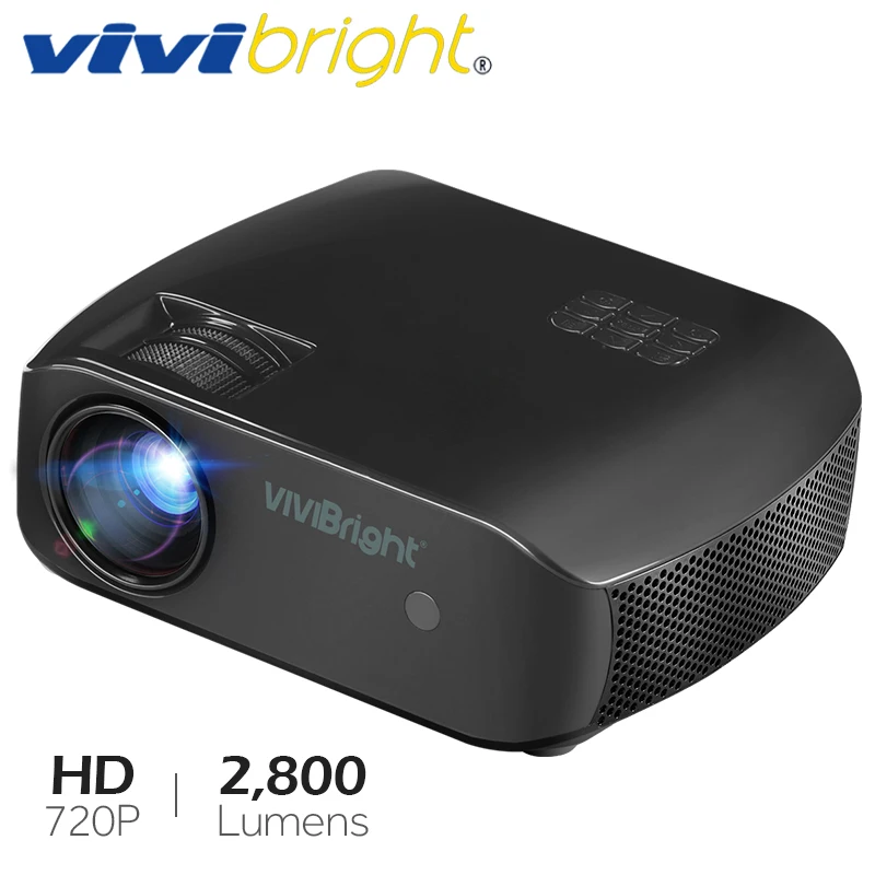 VIVIBright светодиодный проектор F10 Android 7 1 Wi Fi Bluetooth новейший мини поддержка Full HD 3D 2800