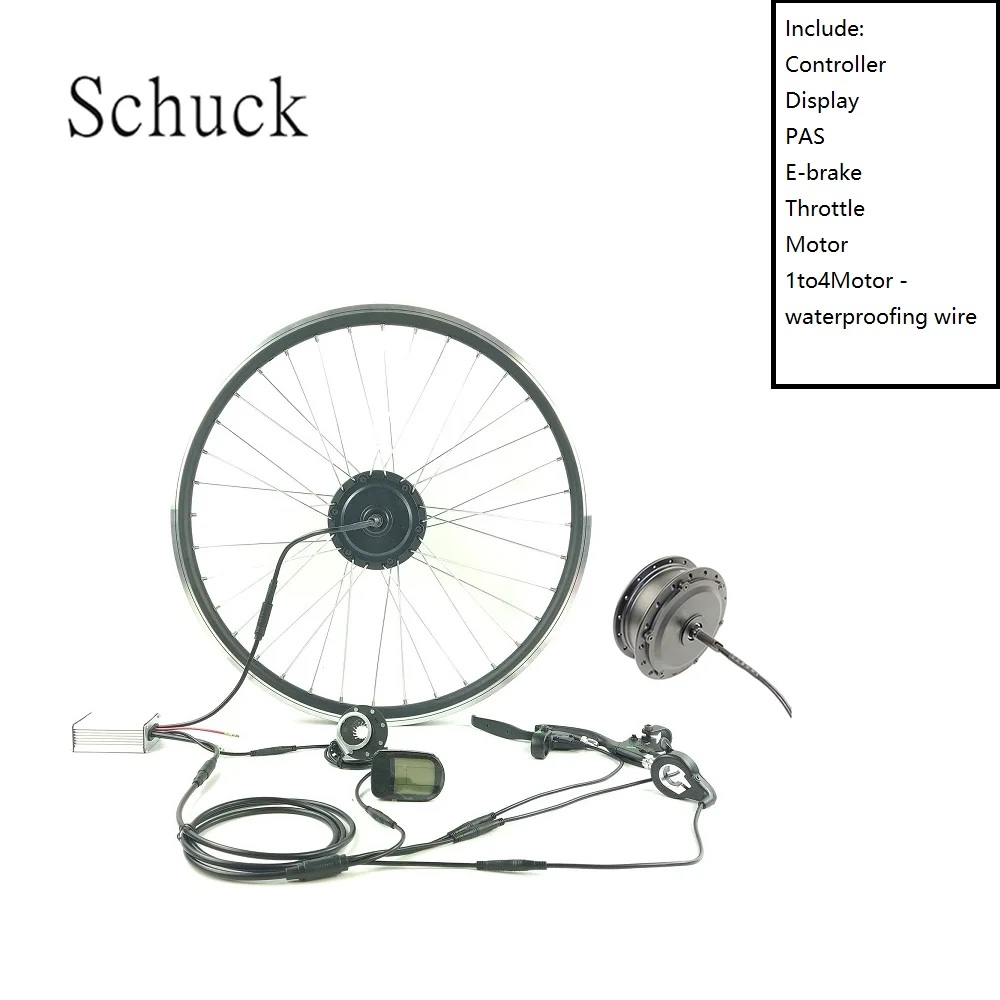 

Schuck 48V500W KT LCD5 DISPLAY Electric Bike Kit Front Wheel motor 16to28inch 700c electric bicycle conversion kit