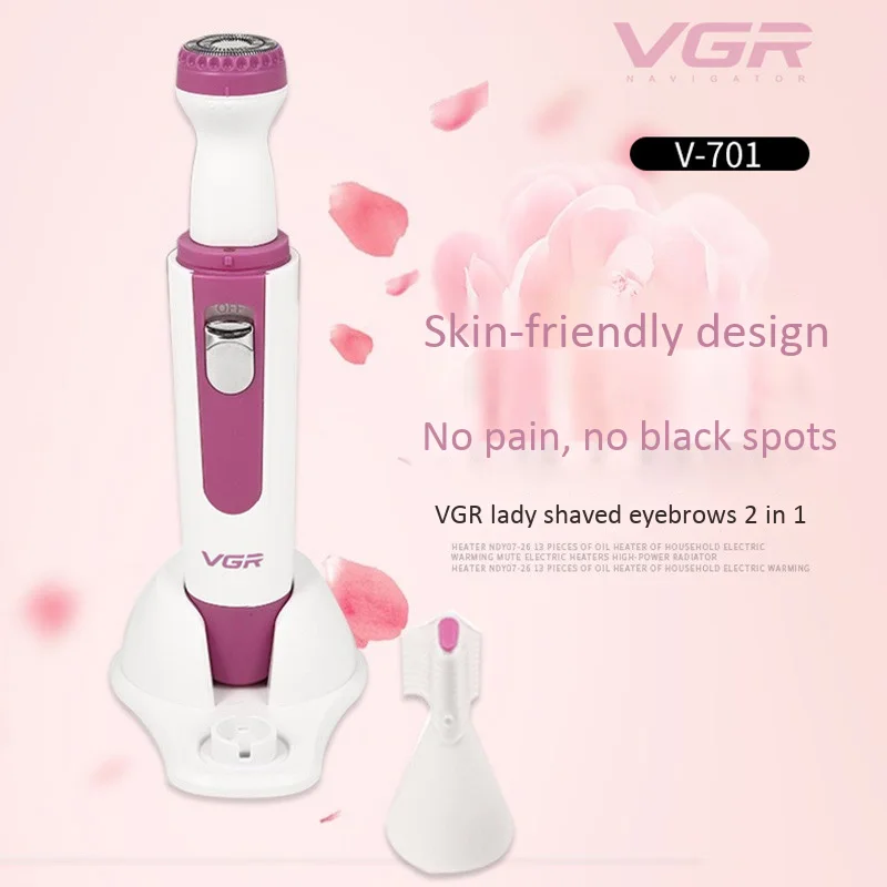 Vgr V-701 Ms. Shaver очиститель для бровей 2 в 1 сухая батарея для губ волосы в форме гривы электрический эпилятор бикини тело подмышек для бритья