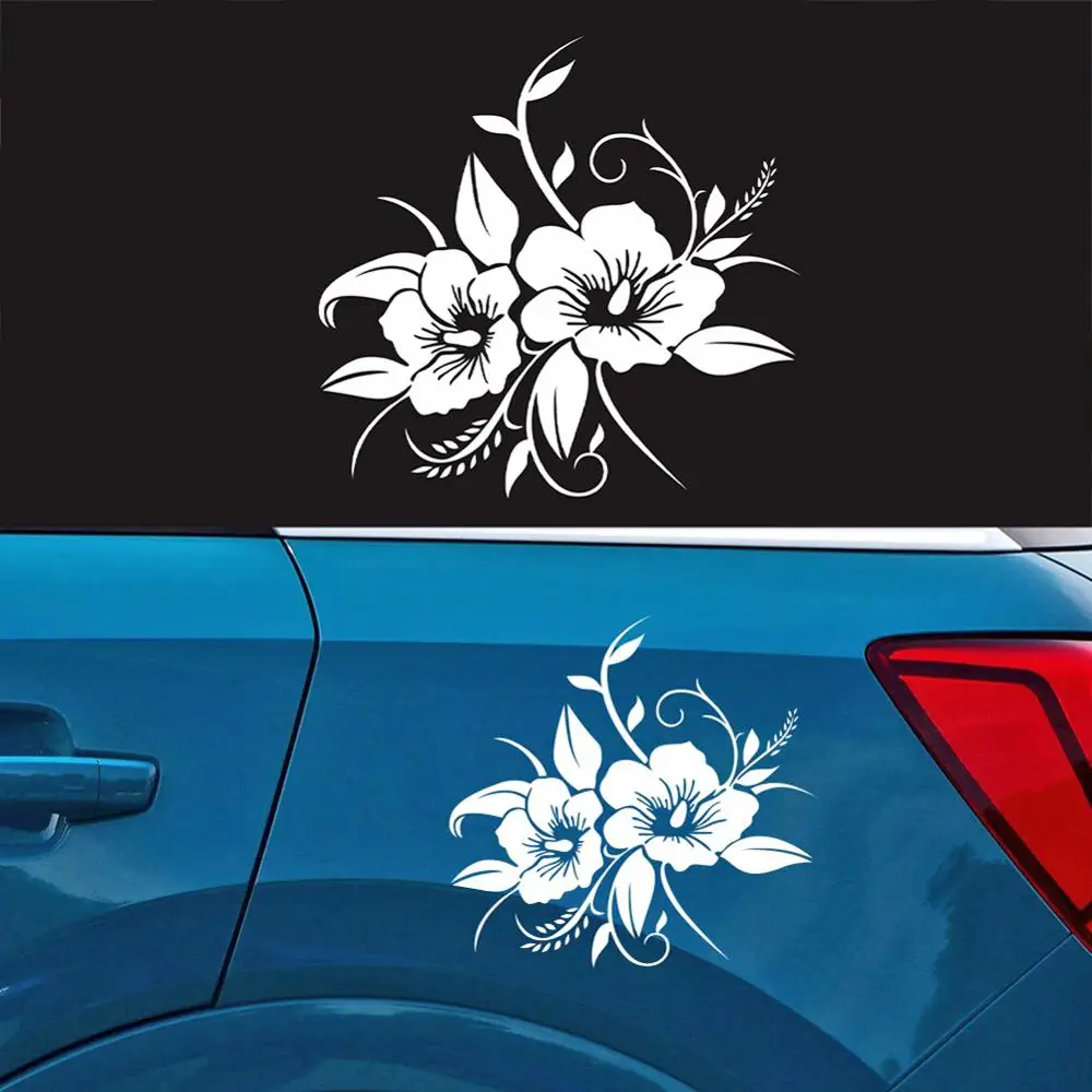 

Beautiful In Full Bloom Flower Personalized Car Stickers PVC Practical Beautiful Auto Styling Decorative Decals