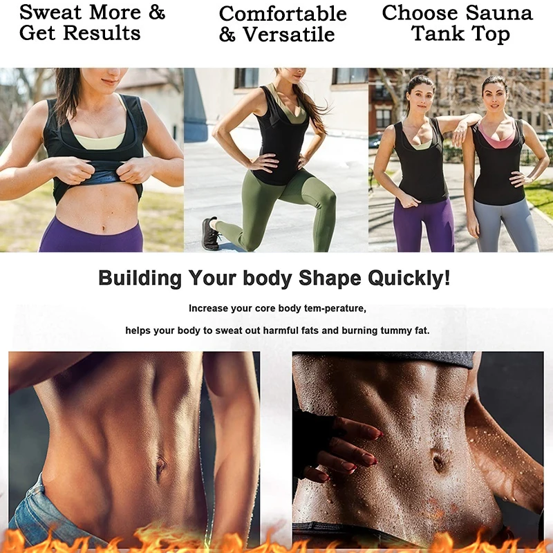 Plus Size Polymer Sauna Sweat Vest for Women Heat Trapping Sweat