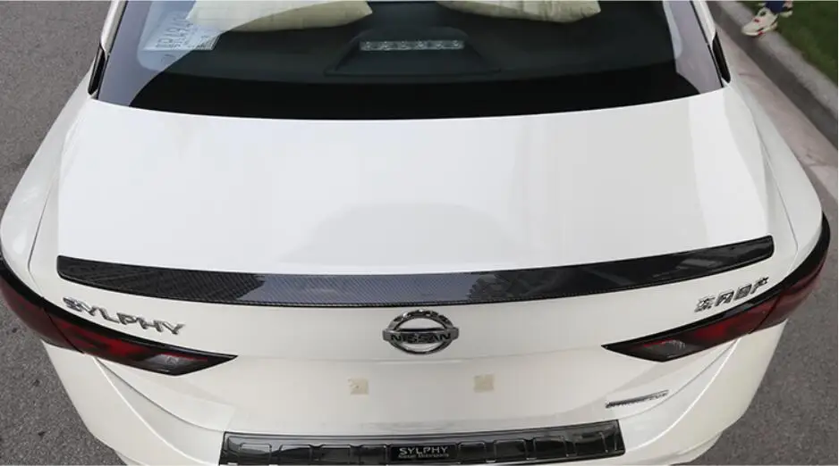 JINGHANG ABS углеродного волокна заднее крыло багажника спойлер для нового NISSAN SYLPHY