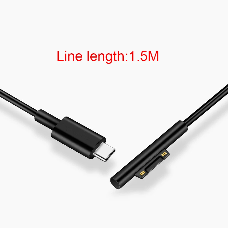 FULL-1.5M USB C зарядный кабель 12 В встроенный PTC защита совместима с Surface Pro 3/4