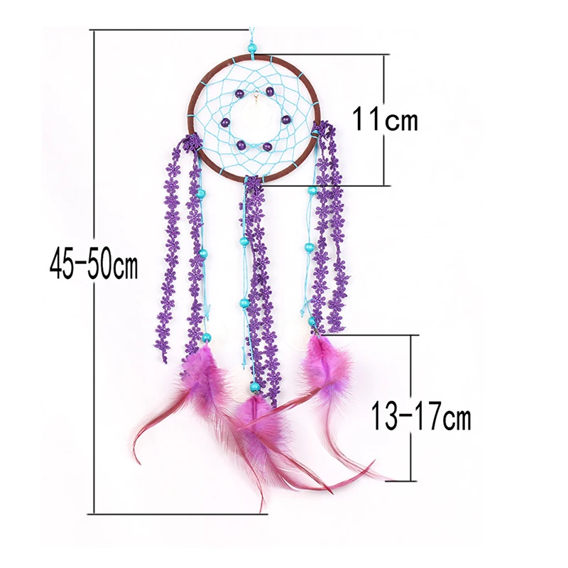 Wind Chime Net Dreamcatcher орнамент кружевные ленты перья подвеска автомобиль Свадебная вечеринка поставка окно светодиодный светильник